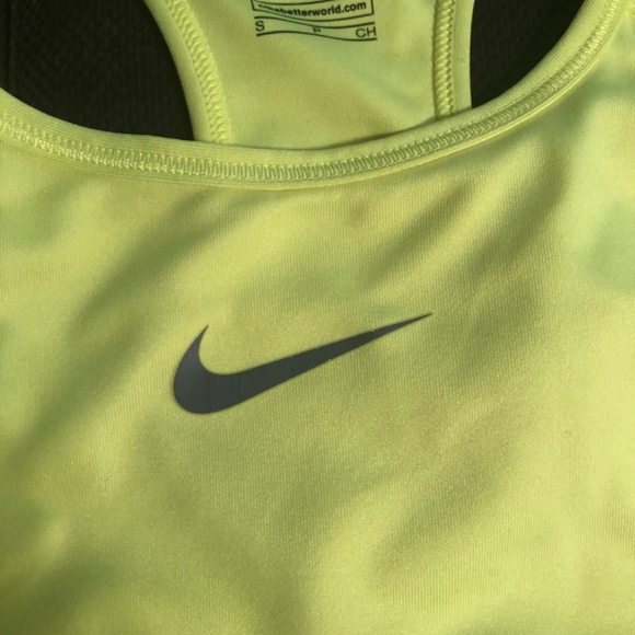 Nike Women's Dri-Fit Neon Yellow Sports Bra (Size Small) - Picture 5 of 9
